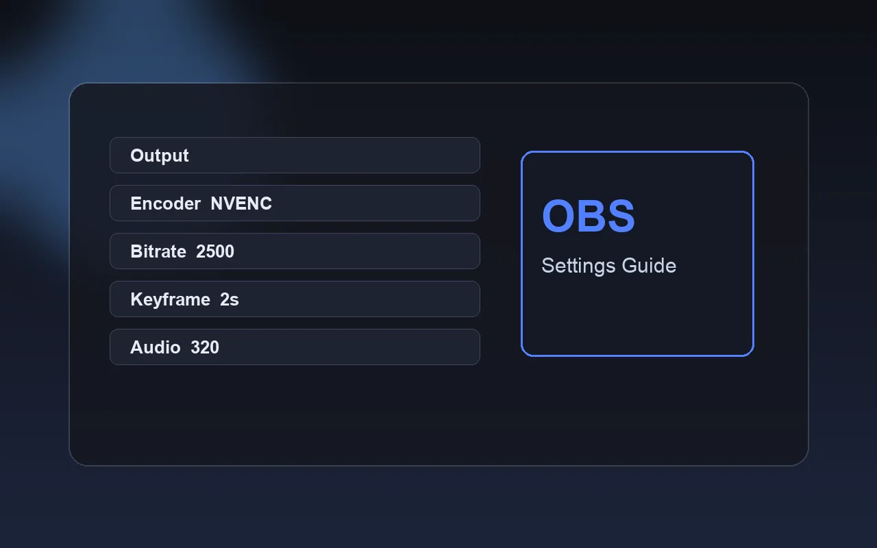 OBS settings for streaming on TeleLive