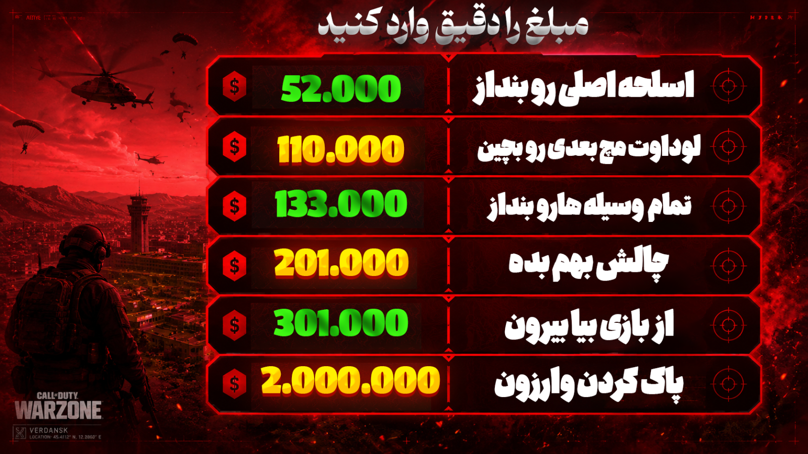 مجازات وارزونی